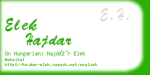 elek hajdar business card